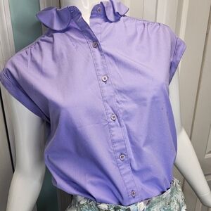 Vintage lilac Ship N Shore pinup top